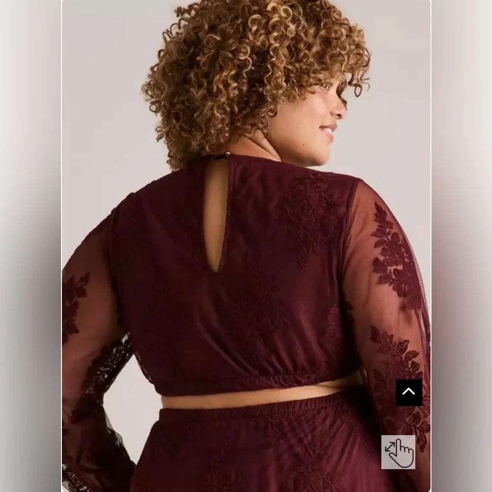 Torrid Festi Embroidered Lace Maxi Dress with Cutout Detail NWT - Picture 2 of 5
